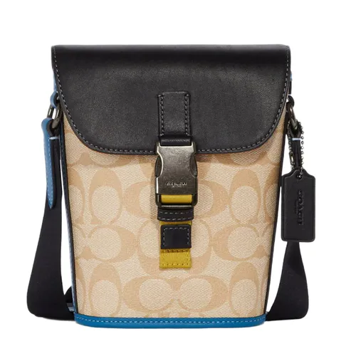 Túi Đeo Chéo Nữ Coach Colorblock Signature Flap Crossbody CH071 Màu Be Đen