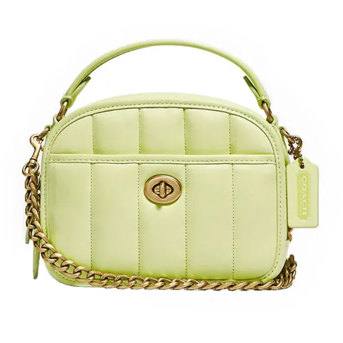 Túi Đeo Chéo Nữ Coach Lunchbox Top Handle With Quilting C4678 Màu Xanh Cốm