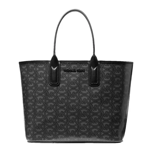 Túi Tote Nữ Michael Kors MK Jodie Small Logo Jacquard Tote Bag 35H1T2JT1C Màu Đen