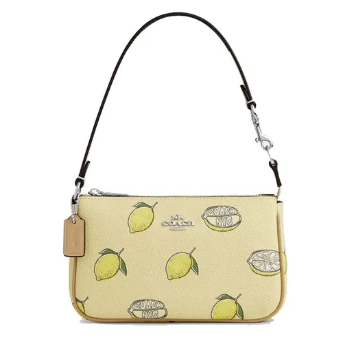 Túi Đeo Vai Nữ Coach Teri Mini Crossbody Bag With Lemon Print CAL21 Màu Vàng Be
