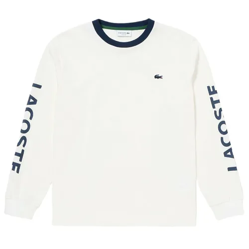 Áo Nỉ Nam Lacoste Loose Sleeve Print Long TH6375-70V Màu Trắng Size 2