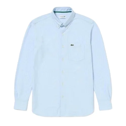 Áo Sơ Mi Nam Lacoste Regular Fit Jacquard Stripe Button Down Jersey CH007 - T01 Màu Xanh Dương Size 40
