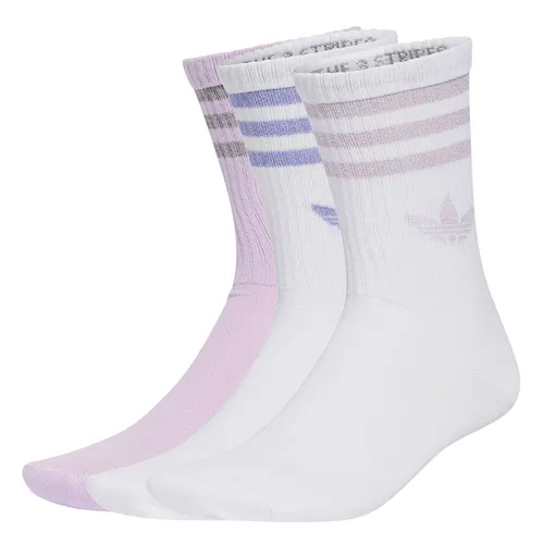 Set 3 Đôi Tất Cao Cổ Unisex Adidas 3S Glitter KR4217 Phối Màu Size XS