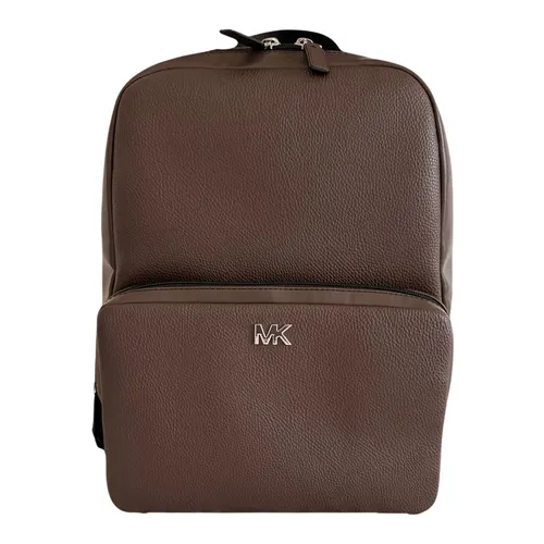 Balo Nam Michael Kors MK Leather Backpacks For Men Màu Nâu
