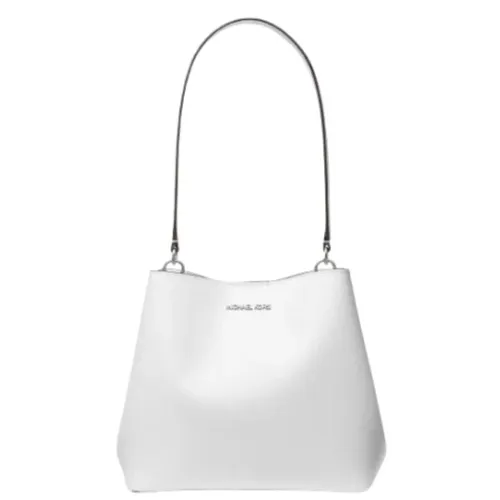Túi Đeo Vai Nữ Michael Kors MK Pratt Medium Shoulder Bag 35S4S3FS2I Màu Trắng