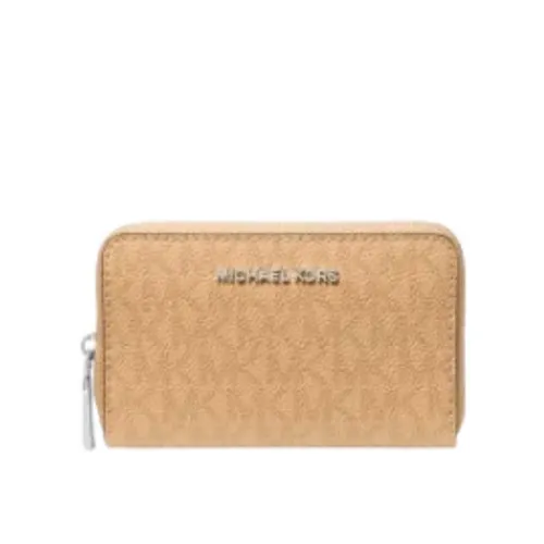 Ví Nữ Michael Kors MK Jet Set Small Signature Logo Wallet 32S2SJ6D0V Màu Nâu Be