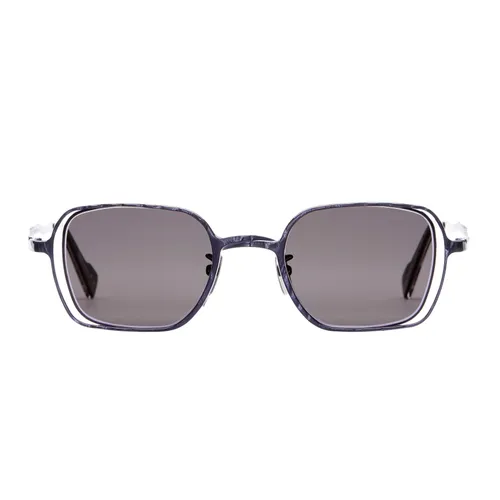 Kính Mắt Unisex Kuboraum H22 BL Blue Grey Flash Gold Màu Xám Bạc