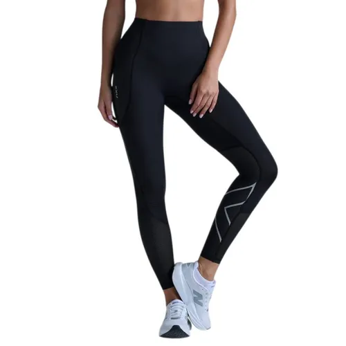 Quần Tập Nữ 2XU Aero Mesh Hi-Rise Comp Tights WA7573b-BLK/SRF Màu Đen Size S