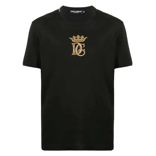 Áo Phông Nam Dolce & Gabbana D&G Logo Crown T-Shirt G8JX7Z-G7WDC Màu Đen Size 46