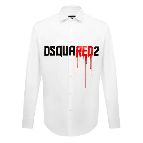 Áo Sơ Mi Nam Dsquared2 Men White Horror Logo Shirt S74DM0863 S36275 Màu Trắng Size 46