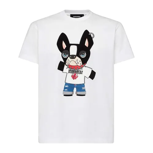Áo Phông Nam Dsquared Cool Fit T-Shirt S74GD1325D20020100 Màu Trắng Size S