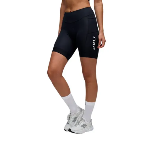 Quần Tập Nữ 2XU Core Tri 6 Inch Short WT7407b-BLK/WHT Màu Đen Size XS