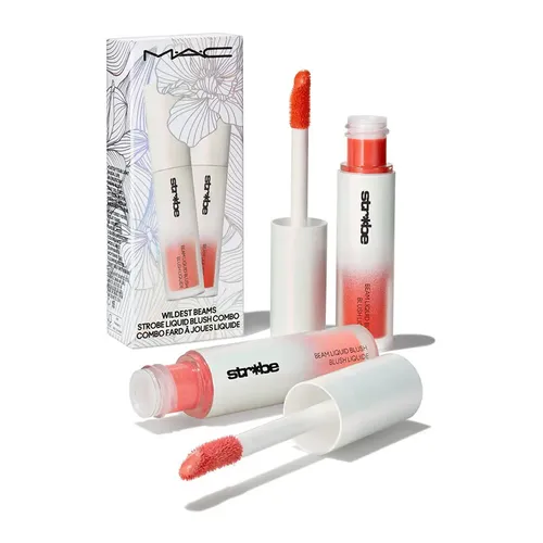 Set Phấn Má Hồng Dạng Kem MAC Strobe Beam Liquid Blush Tone Ice Gleam Màu Hồng Lạnh