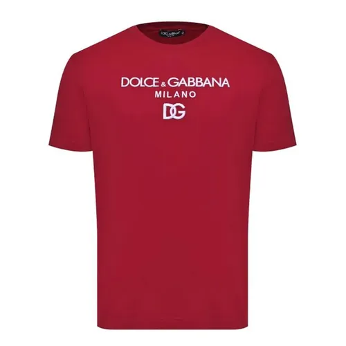 Áo Phông Nam Dolce & Gabbana D&G Milano Màu Đỏ Size 44