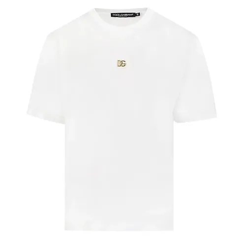 Áo Phông Nam Dolce & Gabbana D&G Logo Màu Trắng Size 46