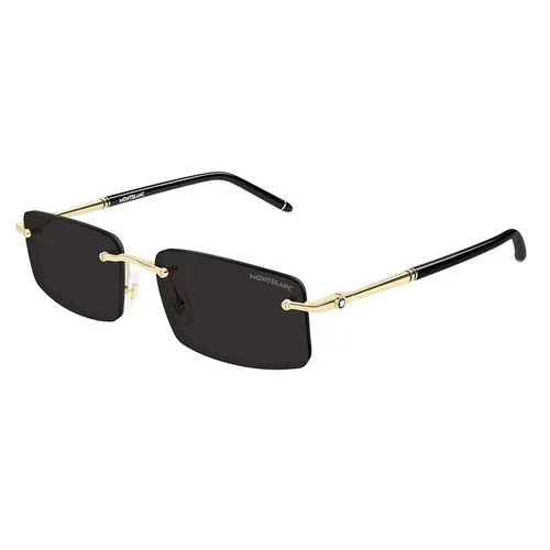 Kính Râm Gọng Kim Loại Nam Montblanc MB0443S 001 Đen Vàng