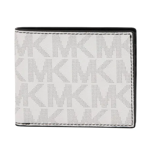 Ví Nam Michael Kors MK Monogram Slim Bi-fold Wallet 86F2SMNF5B Màu Trắng