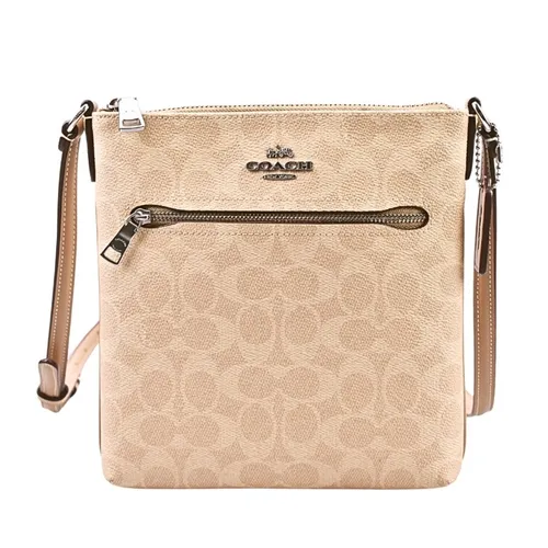 Túi Đeo Chéo Nữ Coach Mini Rowan File Top Zip Crossbody Bag Signature Canvas CW325 Màu Beige
