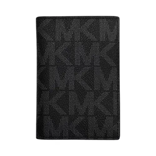 Ví Đựng Thẻ Nam Michael Kors MK Card Case Monogram Black Màu Đen