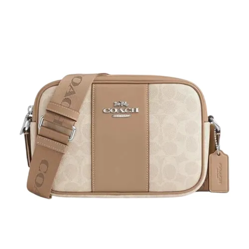 Túi Đeo Chéo Nữ Coach Jamie Camera Bag Signature Canvas Stripe CZ185 Màu Beige