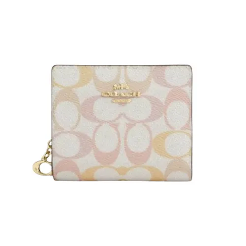 Ví Nữ Coach Snap Wallet In Signature Canvas CEC37 Phối Màu