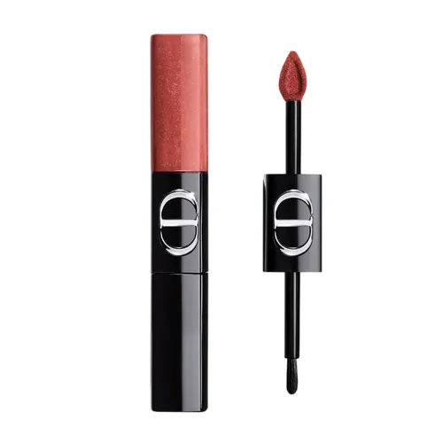 Son Kem Hai Đầu Dior Rouge Dior Sequin Liquid Duo Limited Edition 973 Sweet Spice Màu Đỏ Nâu – Dior