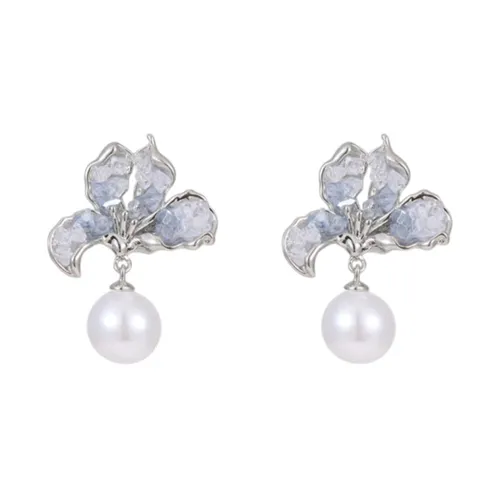Khuyên Tai Nữ Kya Jewel Frosted Iris JE28 Màu Trắng Xanh – Kya Jewel