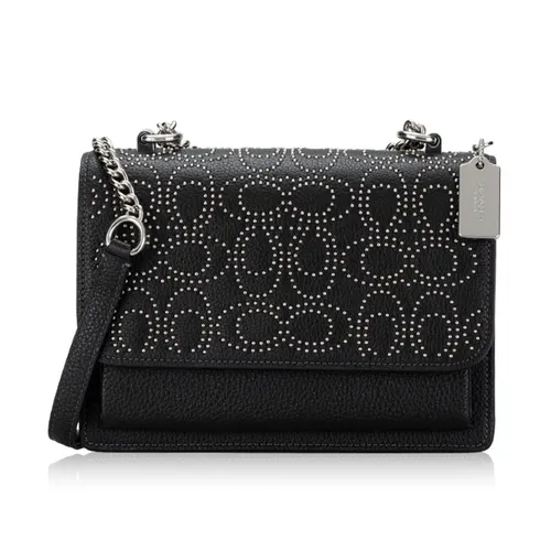 Túi Đeo Chéo Nữ Coach Signature Rivets Klare Crossbody CX260 Màu Đen