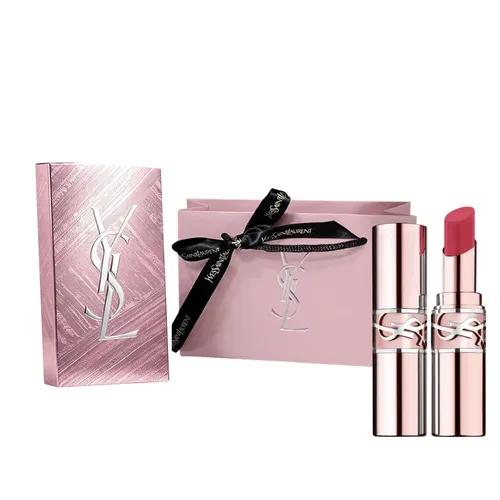 Set Son Dưỡng Yves Saint Laurent YSL Loveshine Candy Glow Lip 11B Berry Lolly Màu Hồng Dâu + Hộp Quà YSL + Túi Giấy – YSL