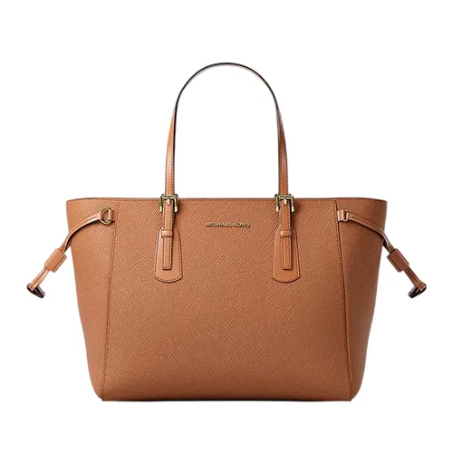 Túi Đeo Chéo Nữ Michael Kors MK Voyager Extra-Small Saffiano Leather Convertible Crossbody Bag 35R6GV6T0L Màu Nâu