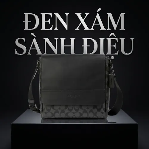 Túi Đeo Chéo Nam Coach Màu Đen Xám