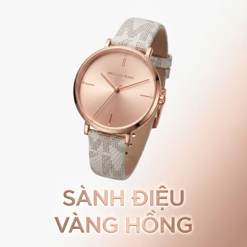 Đồng Hồ Nữ Michael Kors Jayne Watch MK7128 Màu Trắng, Vàng Hồng