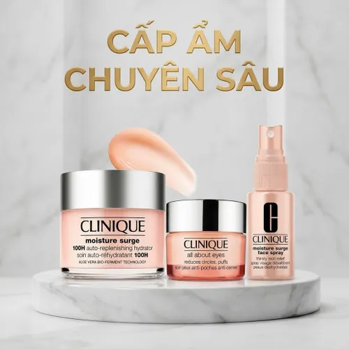 Bộ Dưỡng Da Clinique Moisture Surge 100H Self Repairing Moisturizing Gel Set 3 Món