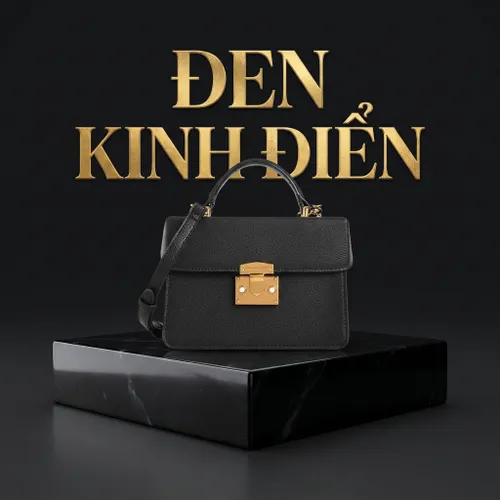 Túi Xách Tay Nữ Charles & Keith CNK Classic Push-Lock Top Handle Bag 50701030 Màu Đen