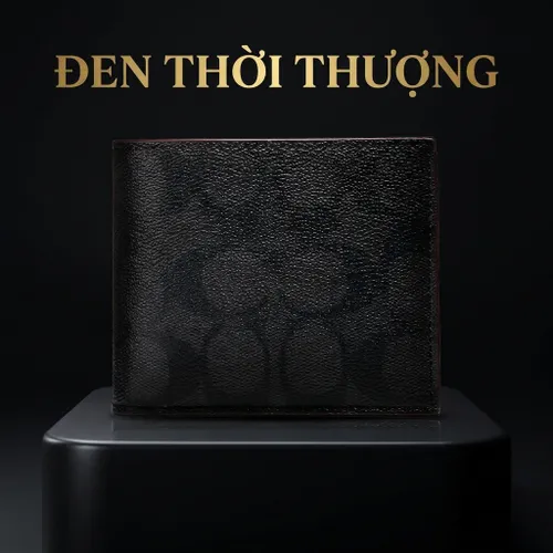 Ví Nam Coach 3 In 1 Wallet In Signature Canvas 25519 Màu Đen