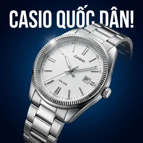 Đồng Hồ Nam Casio MTP-1302D-7A1VDF Màu Bạc Trắng