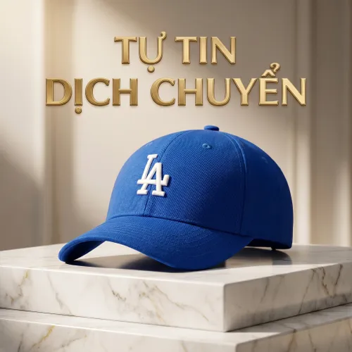 Mũ MLB Unisex Lucky Ball LA Màu Xanh Dương