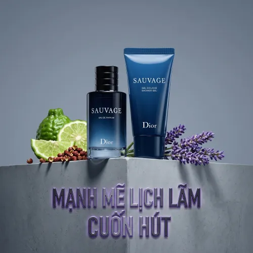 Set Nước Hoa Nam Dior Sauvage (EDP Mini 10ml + Sữa Tắm Shower Gel 20ml)