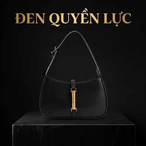 Túi Đeo Vai Nữ Charles & Keith CNK Cesia Metallic Accent Shoulder Bag 20151402 Màu Đen