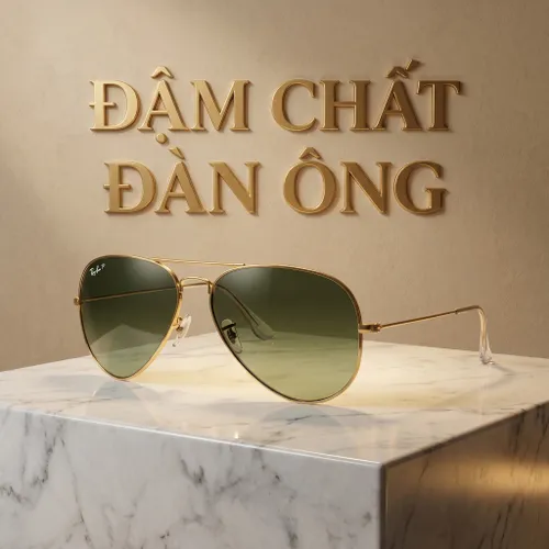 Kính Mát Rayban Aviator RB3025 001/58 58-14 Polarized Xanh Green Size 58
