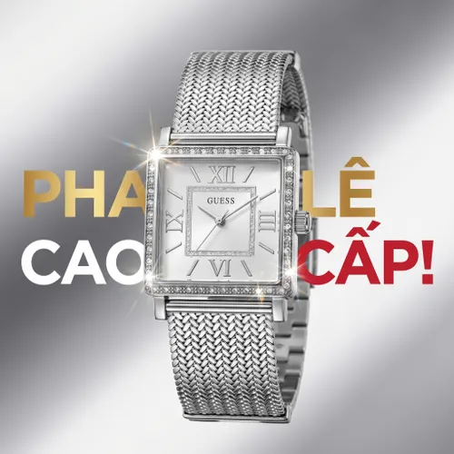 Đồng Hồ Nữ Guess Highline Mesh Bracelet Women's Watch 28mm U0826L1 Màu Bạc
