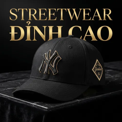 Mũ MLB New York Yankees Diamond Adjustable Hat In Black