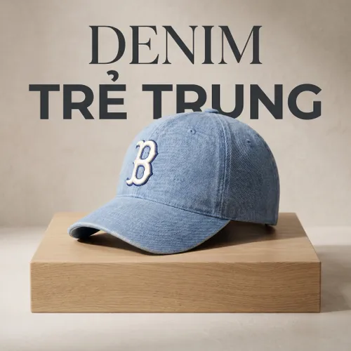 Mũ MLB Denim Boston Red Sox 3ACPD013N-43SBL Màu Xanh Nhạt