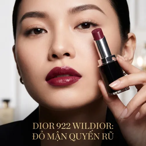 Son Dior Addict Hydrating Shine Lipstick 922 Wildior Màu Đỏ Mận