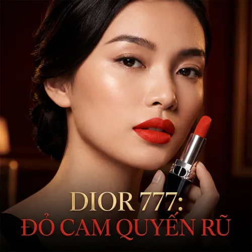 Son Dior 777 Fahrenheit Velvet Finish Màu Đỏ Cam
