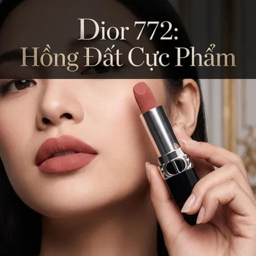 Son Dior Rouge Dior Couture Velvet 772 Classic Rosewood Màu Hồng Đất