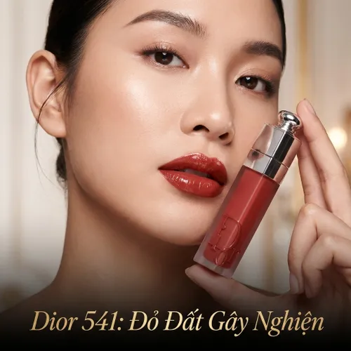 Son Kem Dior Addict Lip Tint 541 Natural Sienna Màu Đỏ Đất Không Hộp