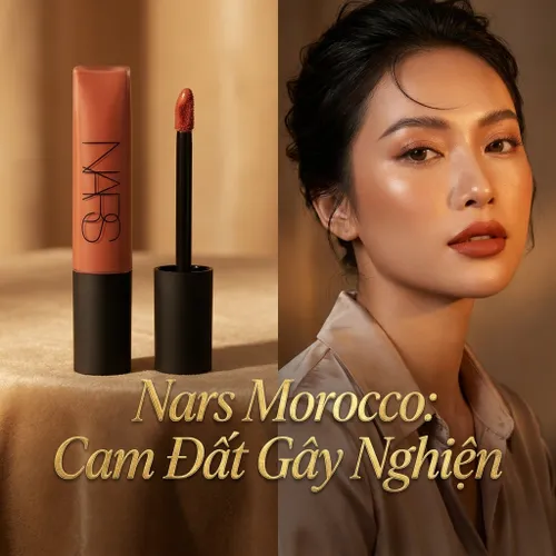 Son Kem Nars Air Matte Lip Color Morocco Màu Cam Đất
