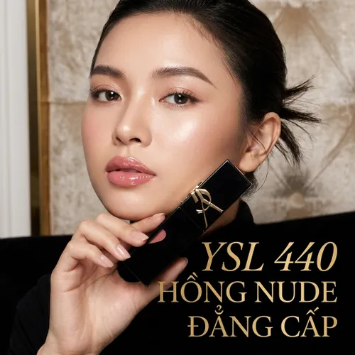 Son Yves Saint Laurent YSL The Inks Vinyl Cream 440 Màu Hồng Nude