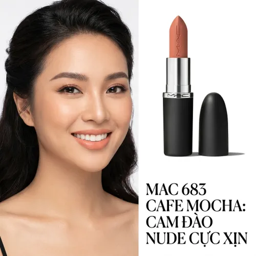 Son MAC Ximal Silky Matte Lipstick 683 Cafe Mocha Màu Cam Đào Nude